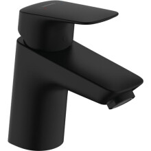 hansgrohe Logis - Bathroom tap Without Waste Set, Bathroom Sink Water tap with spout Height 70mm, Bathroom Mixer tap Water-Saving (EcoSmart), matt