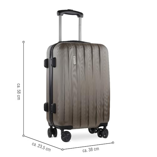 Bugatti Lima 4-Wheel Hard Case (S,M,L) and Suitcase Set with TSA Combination Lock, bronze, S, Suitcase 1