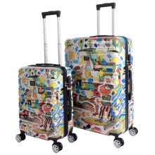 VERTICAL STUDIO x Fischer Art Set of 2 Suitcases - 20" & 28" Suitcase, Robust ABS Hard Shell, Smooth Wheels, Telescopic Handle, Integrated Combination