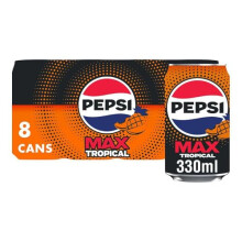 Pepsi Max Tropical, 330ml Cans (Pack of 8)