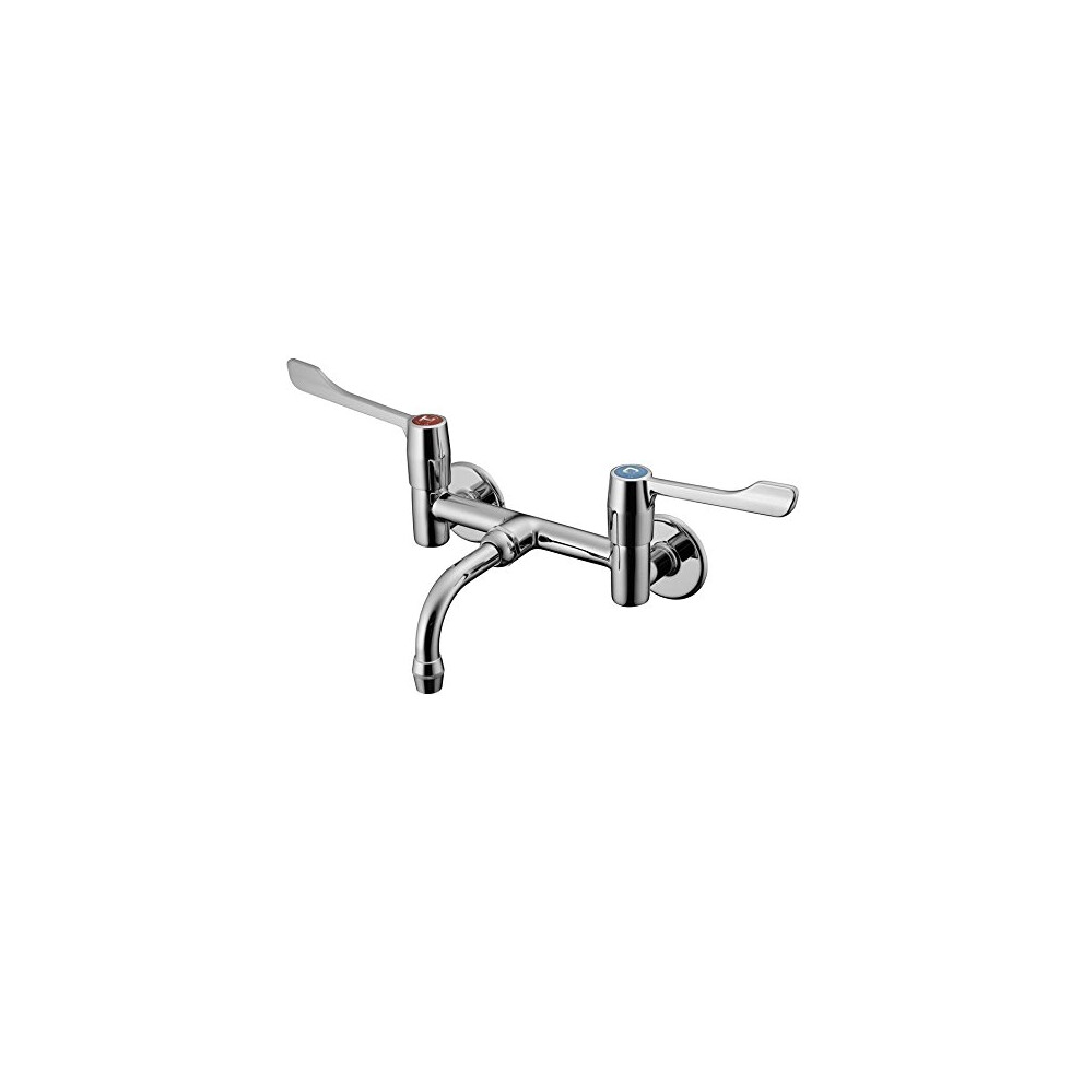 Armitage Shanks S8230aa Chrome Markwik Two Lever Wall Mount Basin Tap 5012001221747
