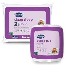Silentnight Deep Sleep Single Duvet and Pillow Pair - 15 Tog Duvet Quilt Ideal for Spring Summer Autumn Winter with Medium Support Pillows 2 Pack -