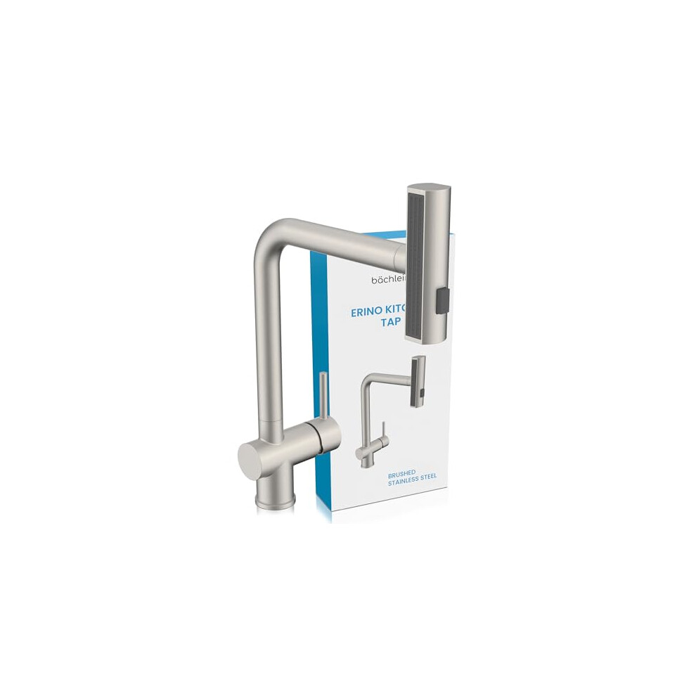 Bã¤Chlein Erino Kitchen Tap (Brushed Stainless Steel) Â Swivel Single-Handed Sink Tap With 3 Jet Types Â Kitchen Tap With Pull-Out And Rotatable 4744999670962