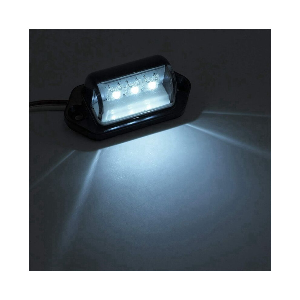 6X Number Plate S Led License Plate Rear Lamps Universal 12V 24V For Car Trailer Vehicle Truck Light 6034026940495