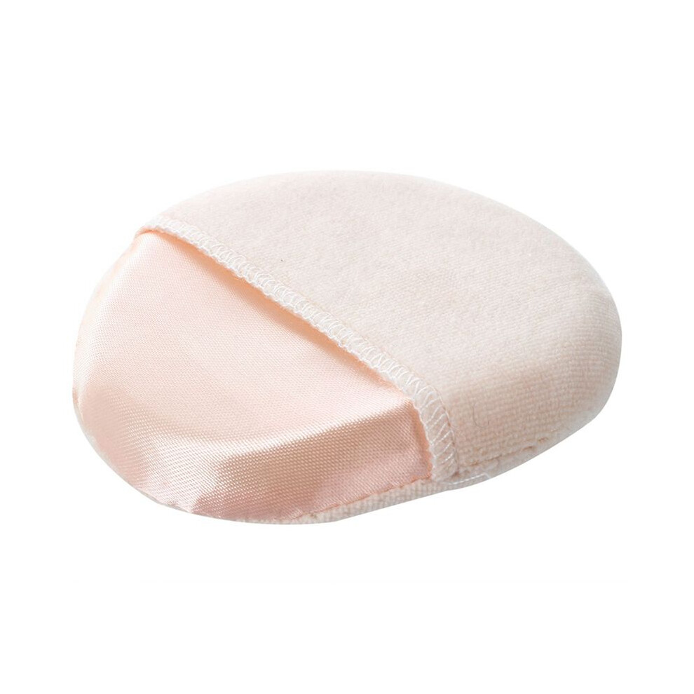 4X Women Cosmetic Beige White Round Face Makeup Facial Powder Puff