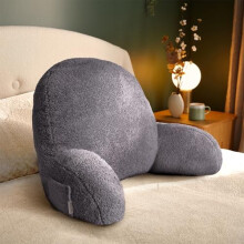 Silentnight Cosy Cuddles Cuddle Pillow - Snuggly Teddy Boucle Pillow with Side Pocket - Huggable Comfort & Support for Back & Arms - Sit Up Reading
