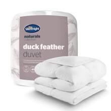 Silentnight Duck Feather Duvet - 10.5 Tog All Season Bed Quilt - Filled with Soft White Natural Duck Feathers for Superior Comfort - Down-Proof Cotton