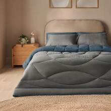 Silentnight Coverless Luxury Washed Duvet & Pillowcase Set - Soft Stylish 10.5 Tog Two Reversible Colours Bed Quilt - All Year Round Comfort No Cover