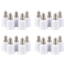 20 Pcs Adaptateur de Convertisseur de E14 Vers E27 de Base D'Ampoule LED , Blanc