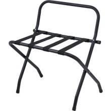 Corby Metal Luggage Rack with Back (Ashton / LGR0001) in Black