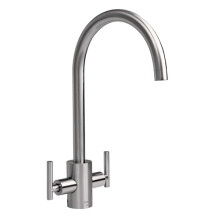 Bristan Artisan Kitchen Tap - Two Lever EasyFit Brushed Nickel Kitchen Sink tap, AR SNK EF BN