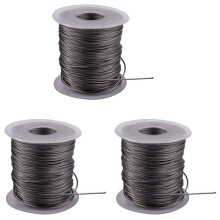 3X Hijsen van 7X7 1 mm Diameter Roestvrijstalen Flexibele Staalkabel 177Ft