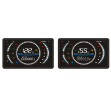 2X 12V Universal Adjustable LED Digital Motorcycle Speedometer RPM Dashboard with Temperature Gear