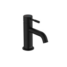 Bristan Molida Eco Start Basin Mixer with Clicker Waste and Eco Start Technology, Deck Mounted Bathroom Tap, Black Finish