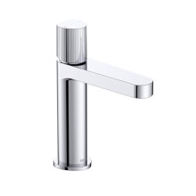Bristan LISO Basin Mixer with Clicker Waste and Ceramic Cartridge, Deck Mounted Bathroom Tap, Chrome Finish