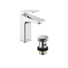 Delgado Eco Start Basin Mixer with Clicker Waste Chrome