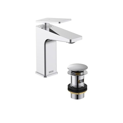Bristan Delgado Eco Start Basin Mixer with Clicker Waste Chrome