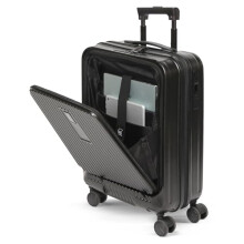 Aerolite M-Lite Premium Expandable Cabin Suitcase 55x40x20 – Laptop Pocket up to 17in, USB Charger Port, TSA Lock, Polypropylene Hard Shell, Silent