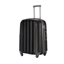 Virtually Indestructible Luggage 'Luggage X' - 77cm (30") Hard Sided Black Polypropylene Lightweight Trolley Suitcase