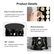 2X Coffee Pod Carousel Organizer: for 40 K Cup Pods, Coffee Capsule Holder, Home or Office Kitchen Counter Black