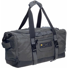 JCB - Holdall Duffle Bag - Grey - Water-Resistant Pu Base - Adjustable Shoulder Strap - 1,000 Denier Polyester - Maximum Capacity of 25L - Ideal Gym,