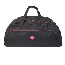 Large 110L Wheeled Holdall Bag Suitcases, Easy Roll Wheels, Luggage Travel Bag Trolley Case - Black/Red