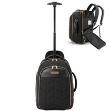 Bordlite Ryanair 40x20x25cm Cabin Backpack on Wheels – Lightweight 2 in 1 Trolley Bag & Rucksack (20L) – Fits Ryanair Free Hand Luggage Allowance