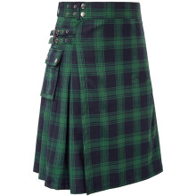 Men's Standard Tartan Utility Kilts,Modern Scottish-Green XXL