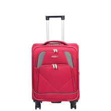 House Of Leather Four Wheel Soft Case Travel Suitcase Luggage Columbia Burgundy Cabin Size