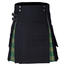 Tartan Utility Kilts for Men Kilts Scottish-Green p1lus black L
