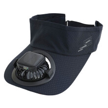Chapeau de soleil populaire avec ventilateur de-Bleu marine