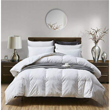 Goose Down Feather Duvet Quilt [ ] Deluxe Best Hotel Quality Super Soft Warm & Cosy Anti Allergy Computer Quilted Construction, Self-fabric piping
