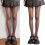 Women's Elegant Striped Floral Pattern Tights Soft-Brown 2