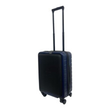 JUST PACK Carry on Suitcase Cabin Bag 55cmx36cmx20cm with Laptop Compartment, 4 Spinner Wheels ABS Hard-Shell Build-in TSA Lock(Navy Blue)