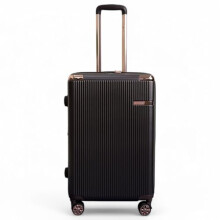 Infinity Leather Expandable Maroon Suitcase Medium 24-Inch Hard Shell Lightweight Durable Trolley Travel Carry-On Luggage with Double Spinner Wheels