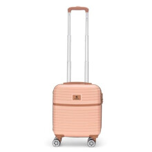 15 Inch Pink Lightweight Underseat Cabin Bag – EasyJet Approved Carry-On Suitcase, Durable ABS Hard Shell, Smooth Double Spinner Wheels,