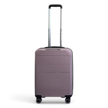Infinity Leather Expandable Pink Carry on Suitcase 20-Inch Small Lightweight Durable Travel Cabin Luggage Bags with TSA Lock (S(55cm 50L))