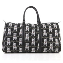 Signare Tapestry Large Travel Duffle Bag Ladies Overnight Weekender Carryon Gym Sports Duffel bags for Women, Westie, XL, Animal-print