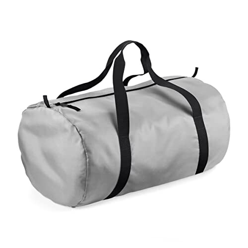 BagBase BagBase BG150 Packaway Barrel Bag - Silver/Black