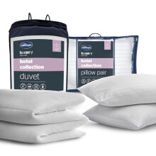 Silentnight Hotel Collection Bed Set - Luxury Hotel Quality 10.5 Tog Duvet and Pillow Pair Bundle - Premium Soft & Silk Touch - Hypoallergenic and