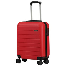 Rocklands Lightweight 4 Wheel Hard Shell Luggage Suitcase Ryanair Cabin Travel Bag 55x40x20cm - ABS822 (Red)