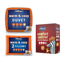 Silentnight Winter Bed Bundle - Warm & Cosy 13.5 Tog Duvet And Pillow Set And Comfort Control Electric Blanket - Stay Warm This Winter Warming Bed