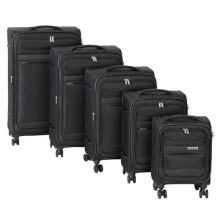 Linea Florence Luggage Soft Suitcase Black 26in/66cm