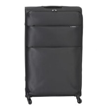 Linea Sorento Fabric Soft Shell Suitcase Black 22in/57cm