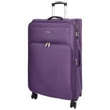 Divergent Retail Travel Bag 8 Wheel Expandable Luggage Soft Suitcase Trolley Case Diego Purple (Purple, Large)