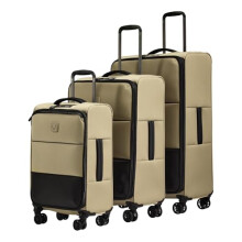 ANTLER - Soft Stripe 2.0 Suitcase Set - Cabin, Medium & Large, Durable & Lightweight, 4 Spinner Wheels - Adjustable Handle, TSA Lock, Recycled