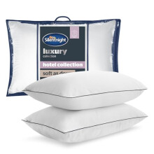 Silentnight Hotel Collection Soft as Down Pillow - Luxurious Sink-In Feeling Of Down Soft Touch Quality Breathable Hypoallergenic Medium Support -