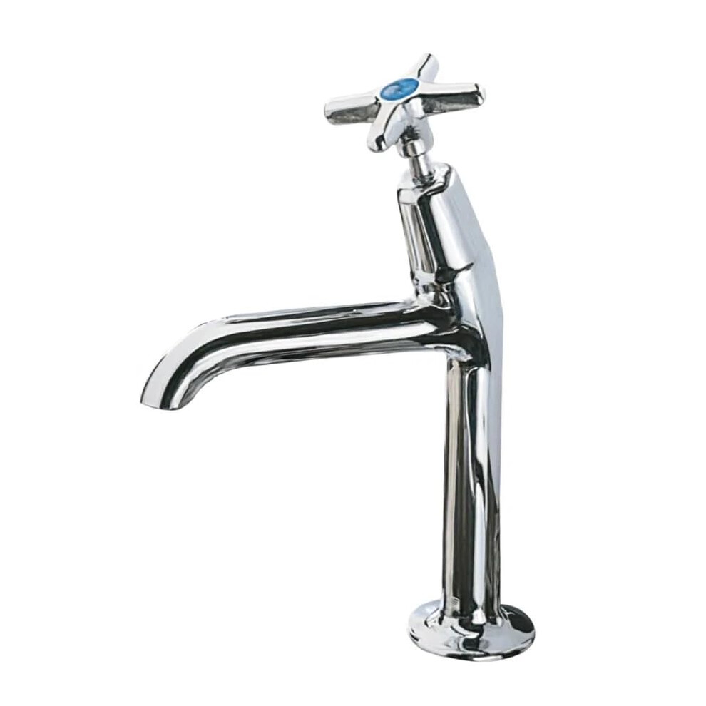 Clever Performa 2158 Cross Top Sink Tap Cold | Chrome-Plated Brass Kitchen Tap | Durable Compression Valve Fitting 5056866110648