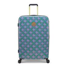 Joules Tile Diamond Collection Hardside Luggage, 4 Wheel Troller Spinner Suitcase, Large 28 x 75.5 x 49.5 cm