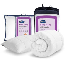 Silentnight Deep Sleep Ultimate 10.5 Tog Duvet & Pillow - Luxurious Down-Like Fibadown Fibres Bed Quilt & Pillow - Regulate Body Temperature - Soft